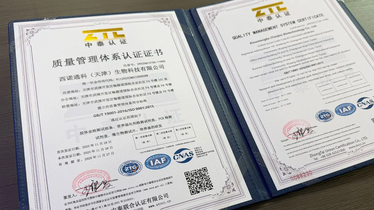ISO9001 Quality Management System Certification